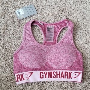 Gymshark Beet Marl/Chalk Pin Small Flex Sports Bra